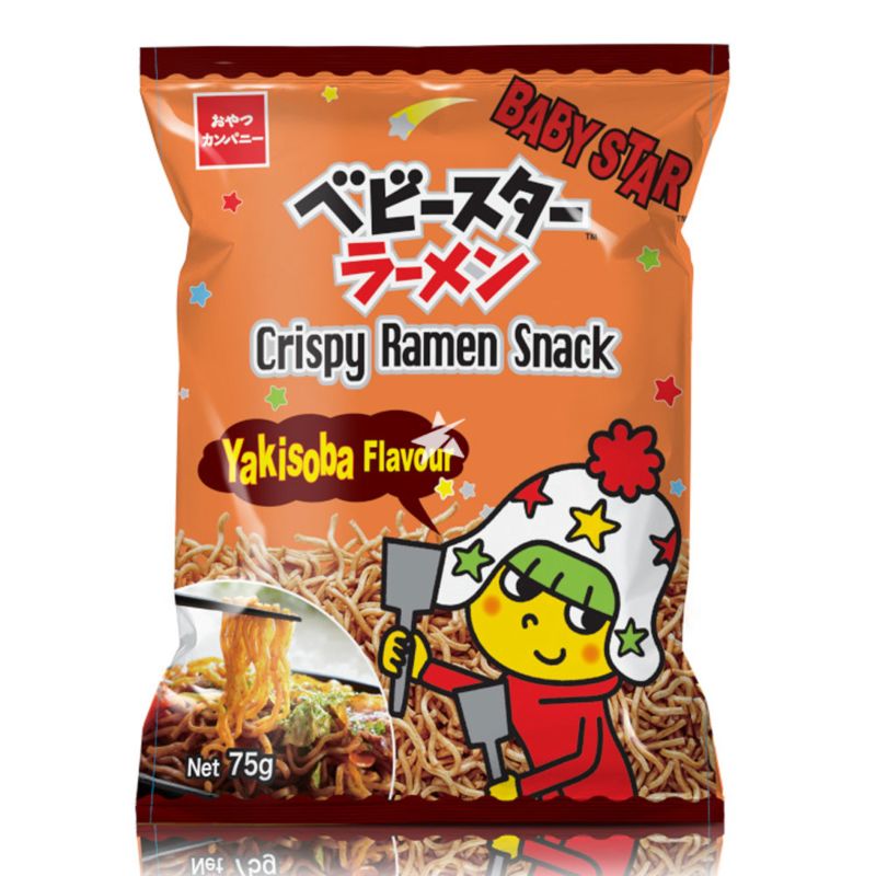 Kryddig Ramen snack med Yakisobasmak 70g, Baby Star