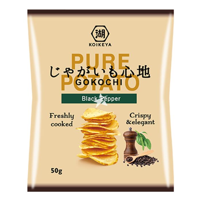 Japanska Chips, Svartpeppar,  Koikeya, 50G