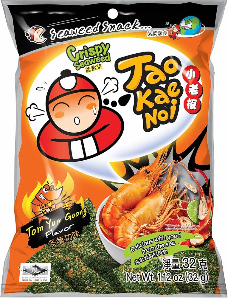 Tomyum sjögräs snack 32g, Tao kae noi