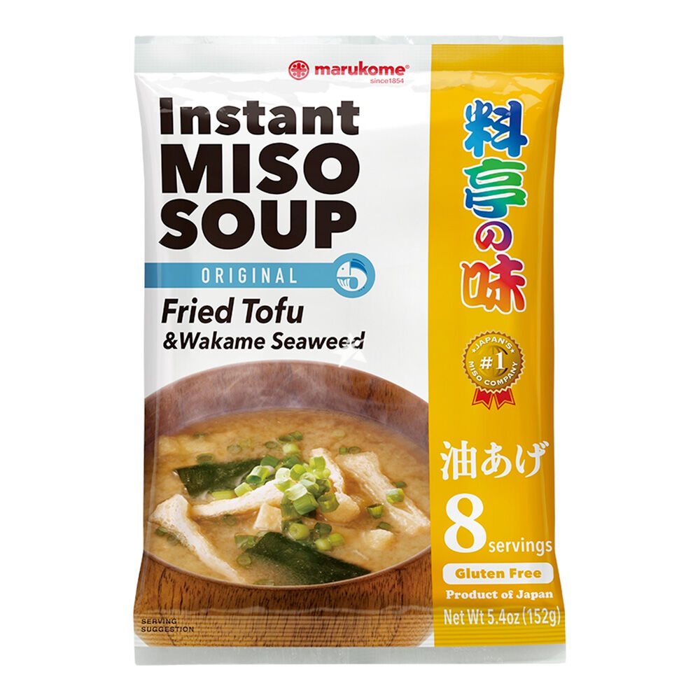 Misosoppa med Friterad tofu, 8 portioner, 152g, Marukome