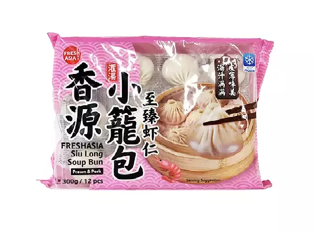 Freshasia, Räkor & fläsk Buns (xiaolong bao) 300g, 12-pack