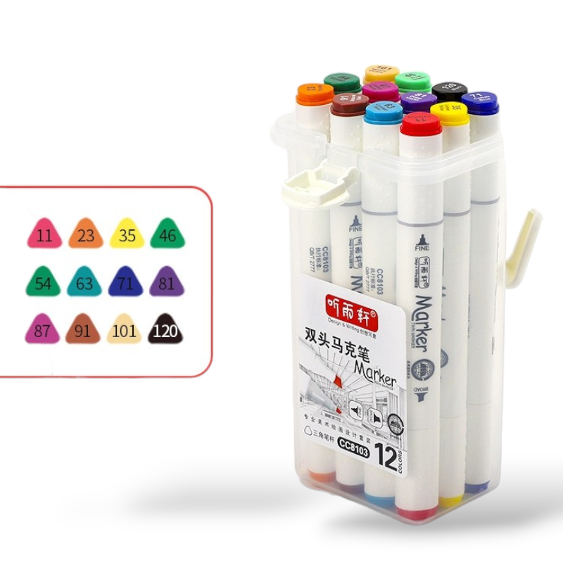 Markers 12pack tuschpennor