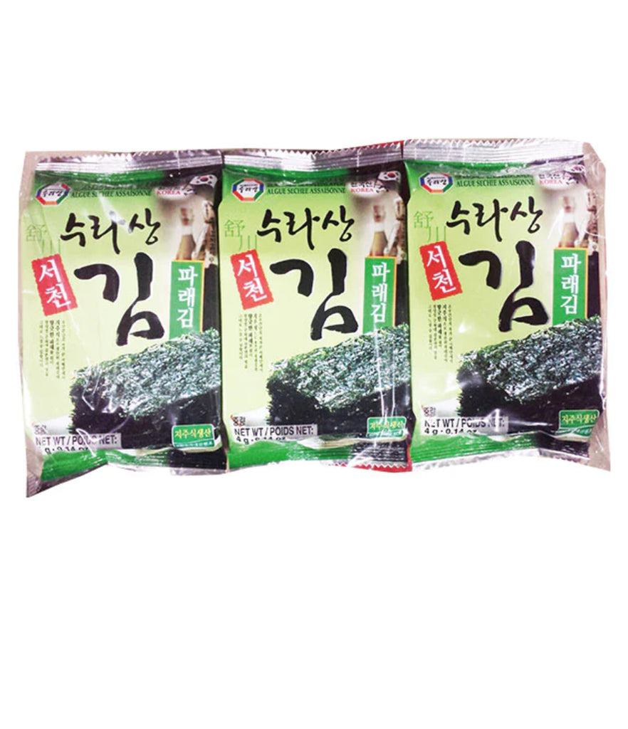 Koreansk Sjögräs Snacks Sesamolja 4gx3-pack, Surasang