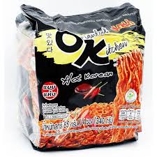 Mama OK Hot Korean Nudlar 340g (4-pack)