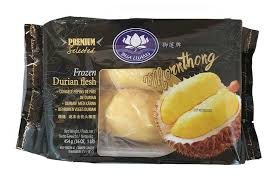 Fryst Durian utan skal 454g, Bau Luang