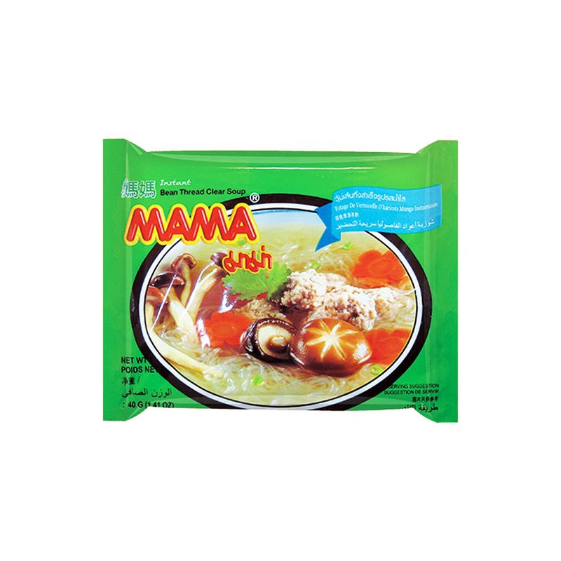 Glasnudlar med smaksatt soppa 40g, Mama