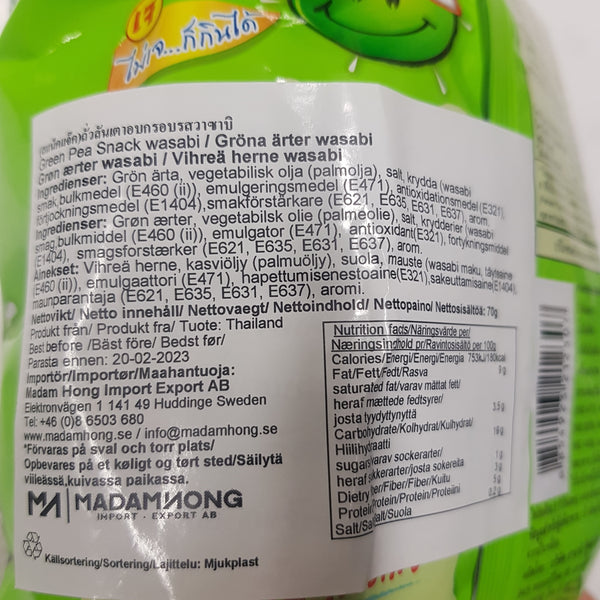 Snack Jack gröna ärtor wasabi