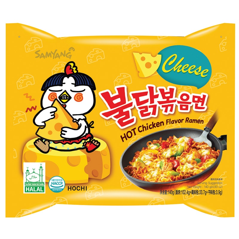 Hot Chicken Cheese Snabbnudlar 140g, Samyang