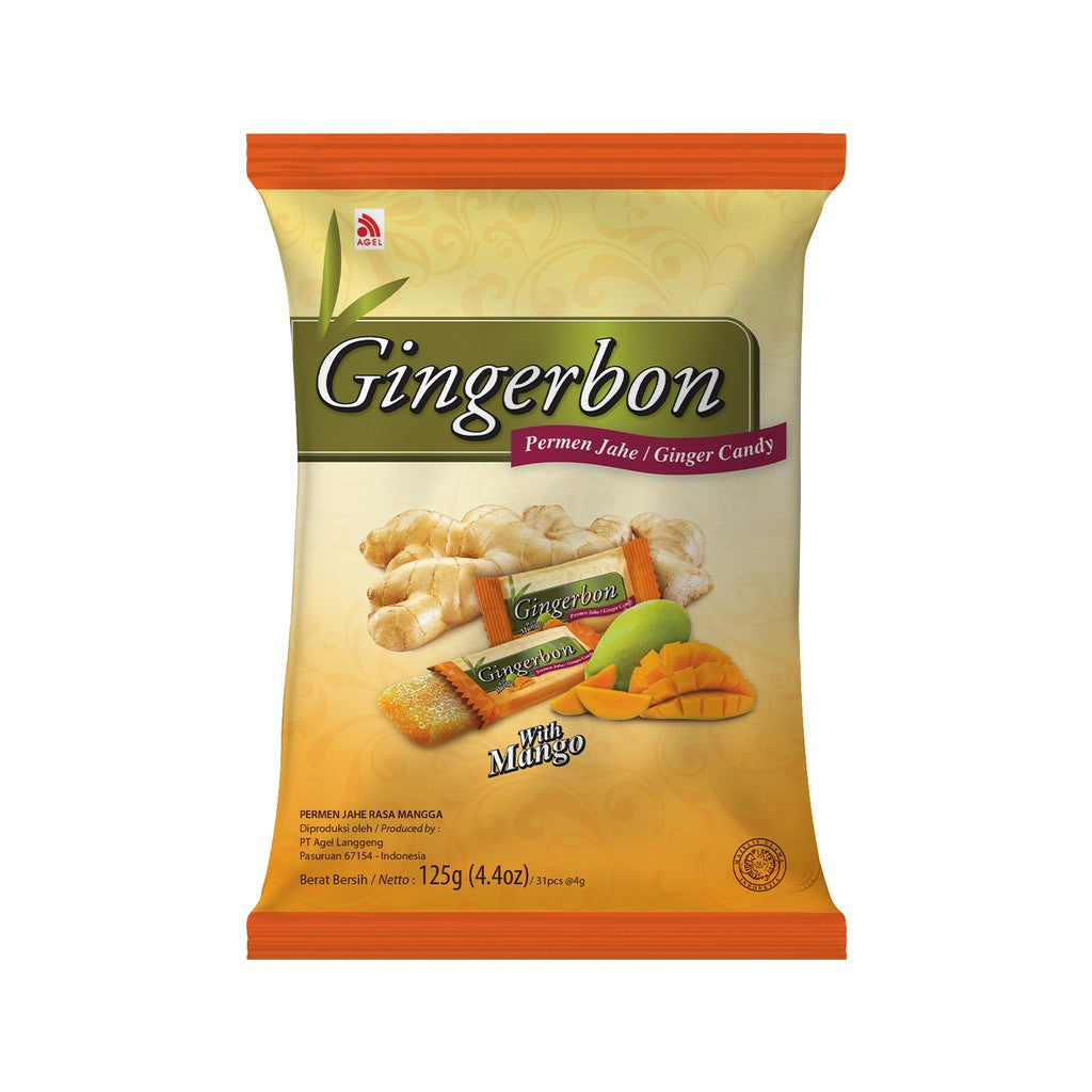 Ingefärasgodis Mango 125g, Gingerbon